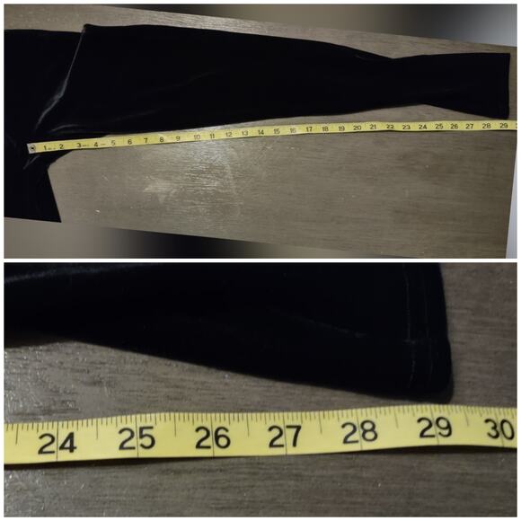 Spanx Velvet Velour Black Skinny Pull On Stretchy Pant Leggings Size Small - Picture 7 of 12